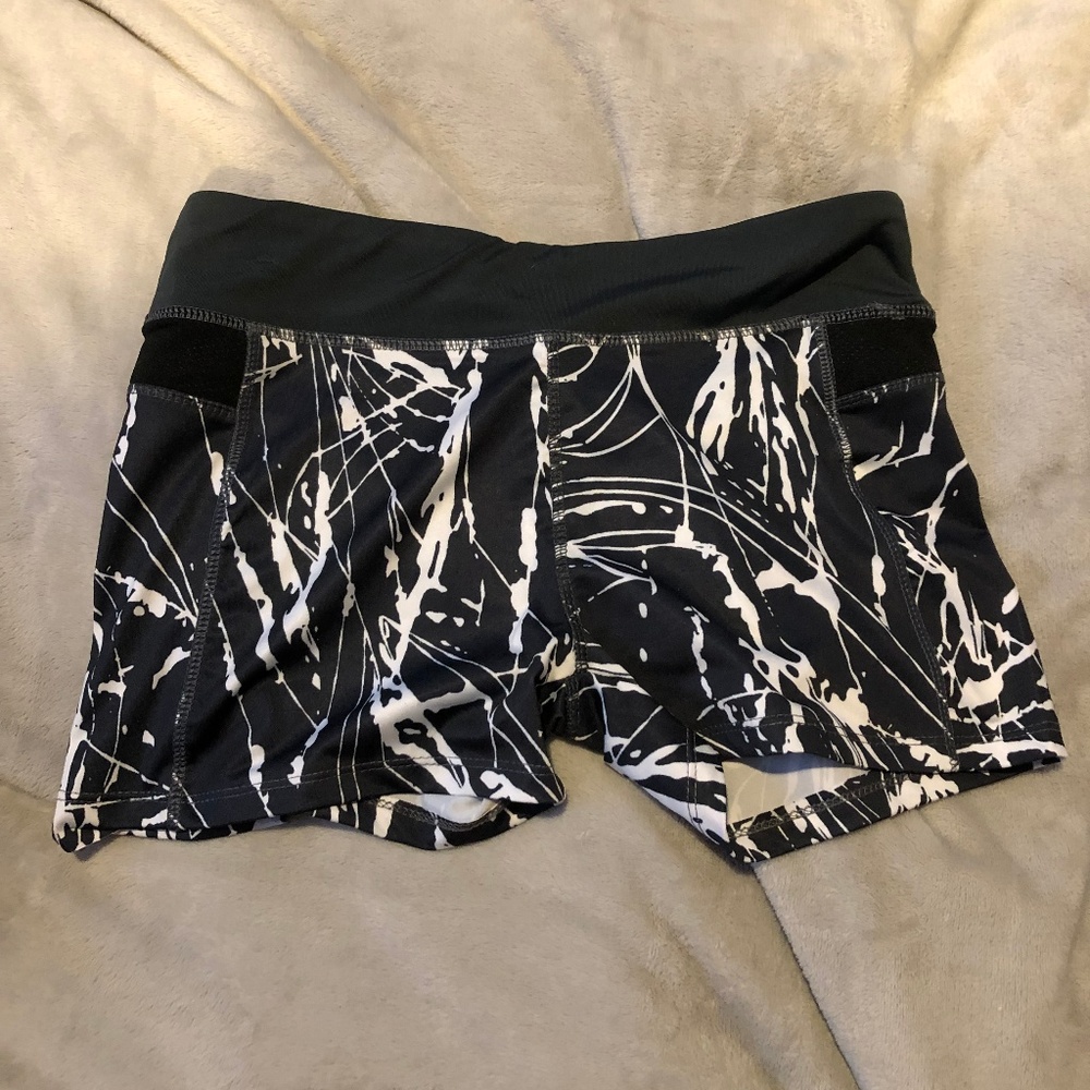 Never Worn Kids Paint Splatter Exercise Shorts